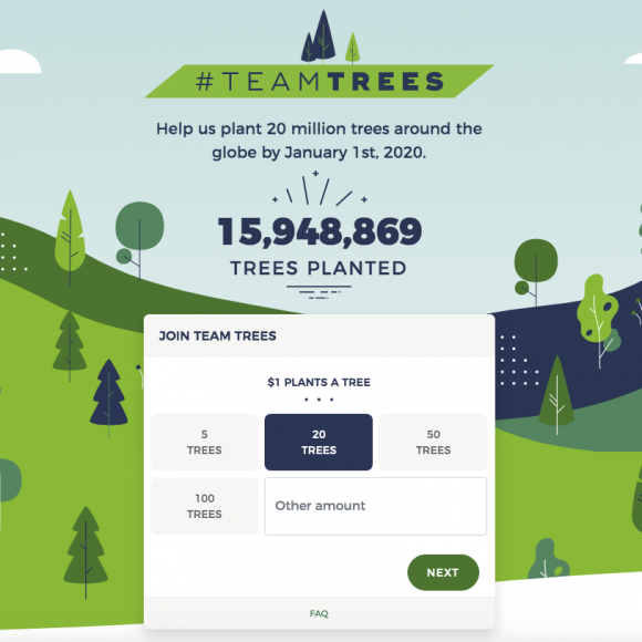 Youtuber comemora 20 milhões de inscritos financiando plantio de 20 milhões de árvores