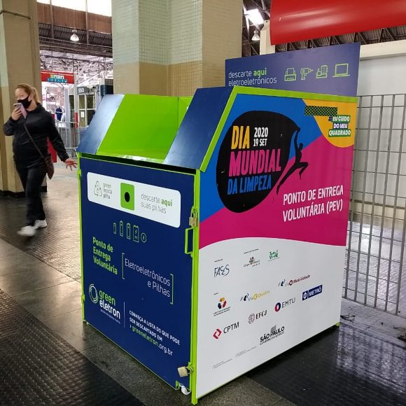 Estação de trem em São Paulo recebe lixo eletrônico