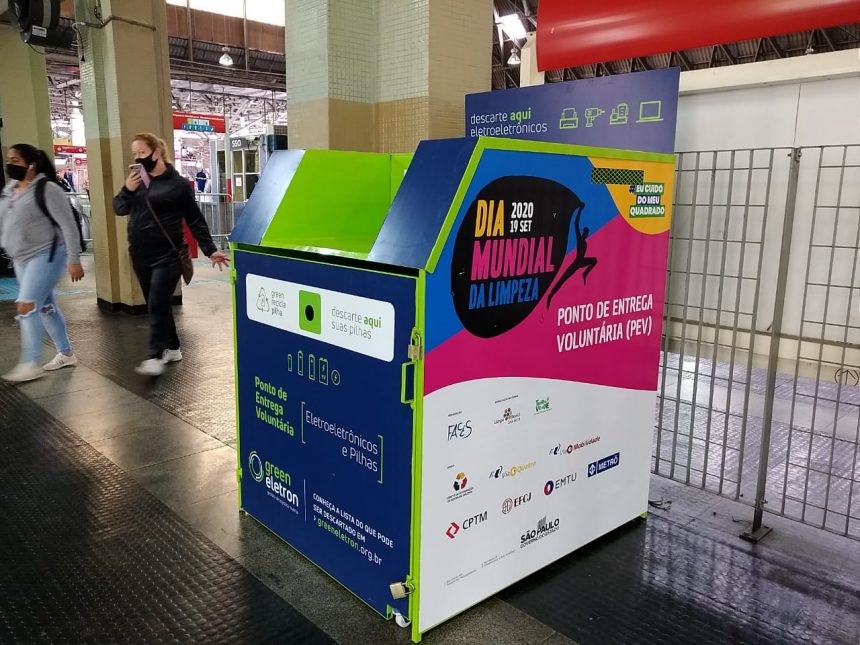 Estação de trem em São Paulo recebe lixo eletrônico