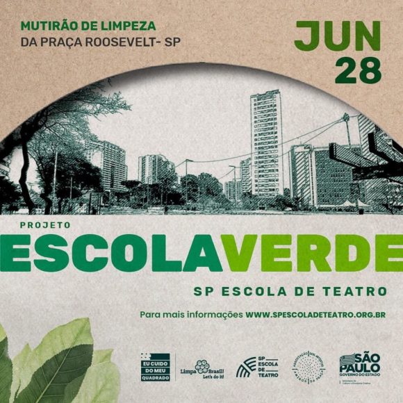 Projeto Escola Verde: Mutirão de Limpeza da Praça Roosevelt, ação da ADAAP com o Instituto Limpa Brasil, acontece na próxima terça (28)